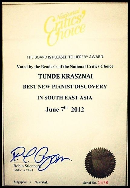 Tunde Krasznai Best New Pianist