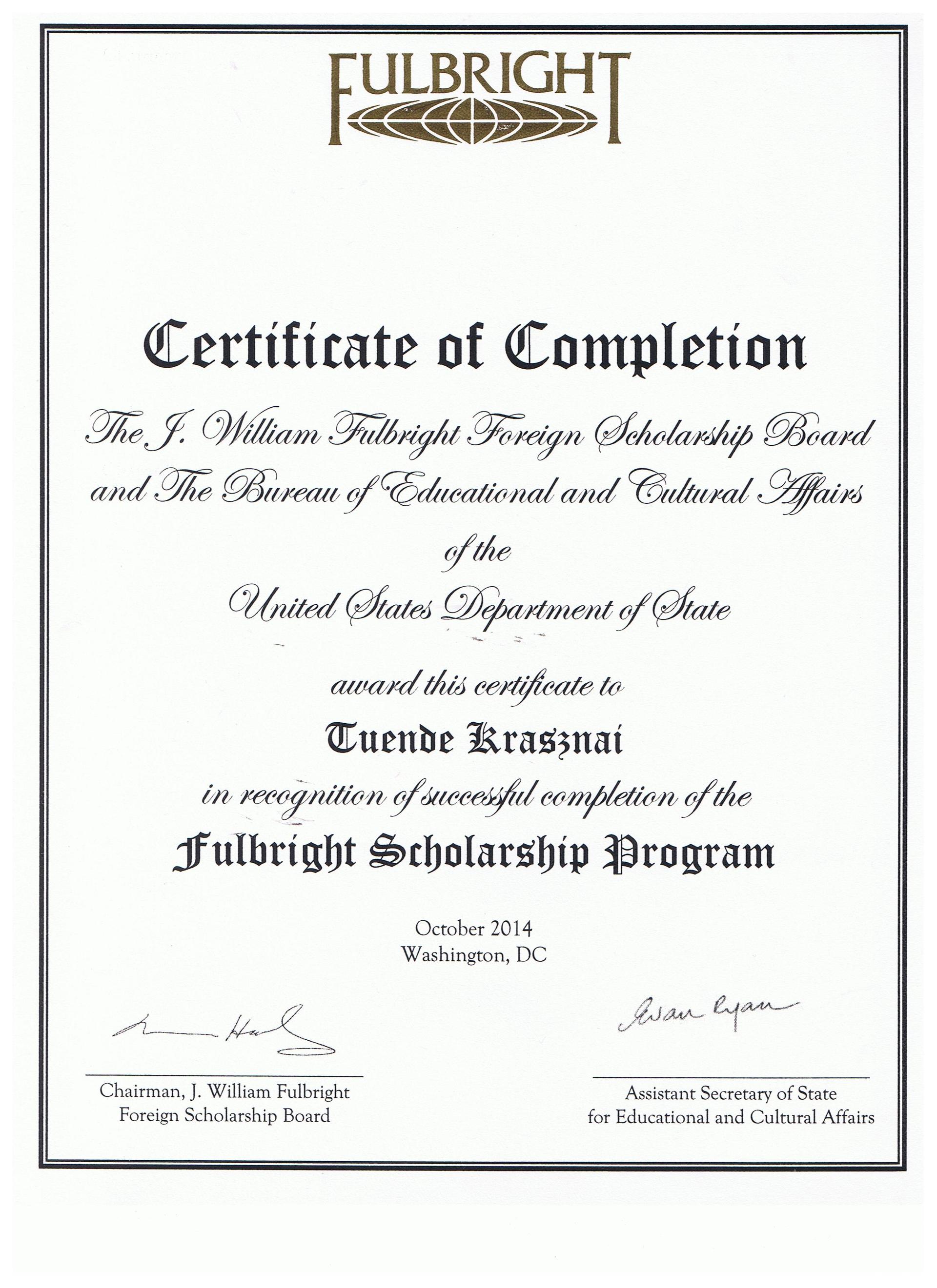Tunde-Ilona Krasznai Fulbright Award winner Tunde Krasznai Fulbright