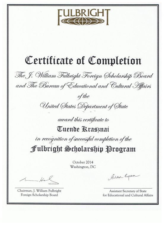Tunde-Ilona Krasznai Fulbright Award winner Tunde Krasznai Fulbright