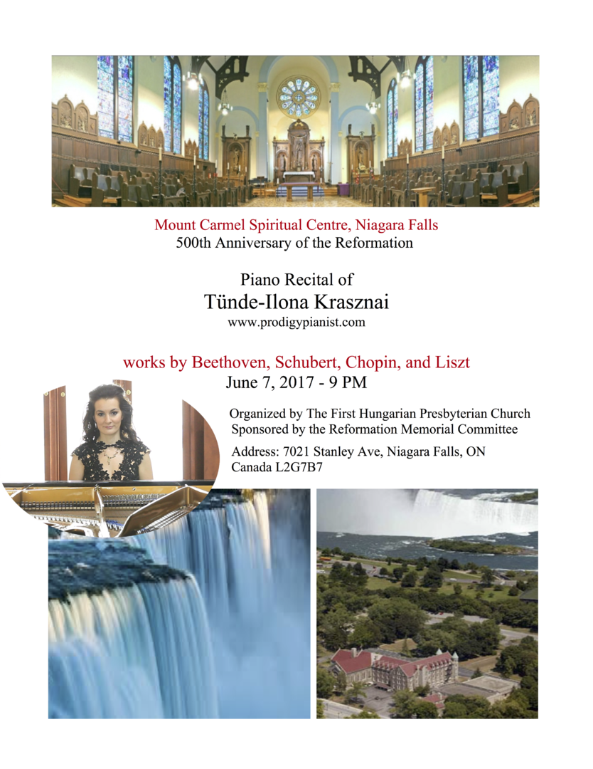 Tunde Krasznai Piano Recital in Niagara Falls Canada