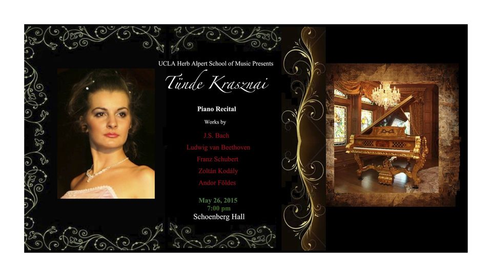 Tunde Krasznai's Piano Recital at UCLA Tunde Krasznai UCLA Recital