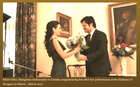 Tunde Krasznai with Ambassador Bálint Ódor Canada Ottawa