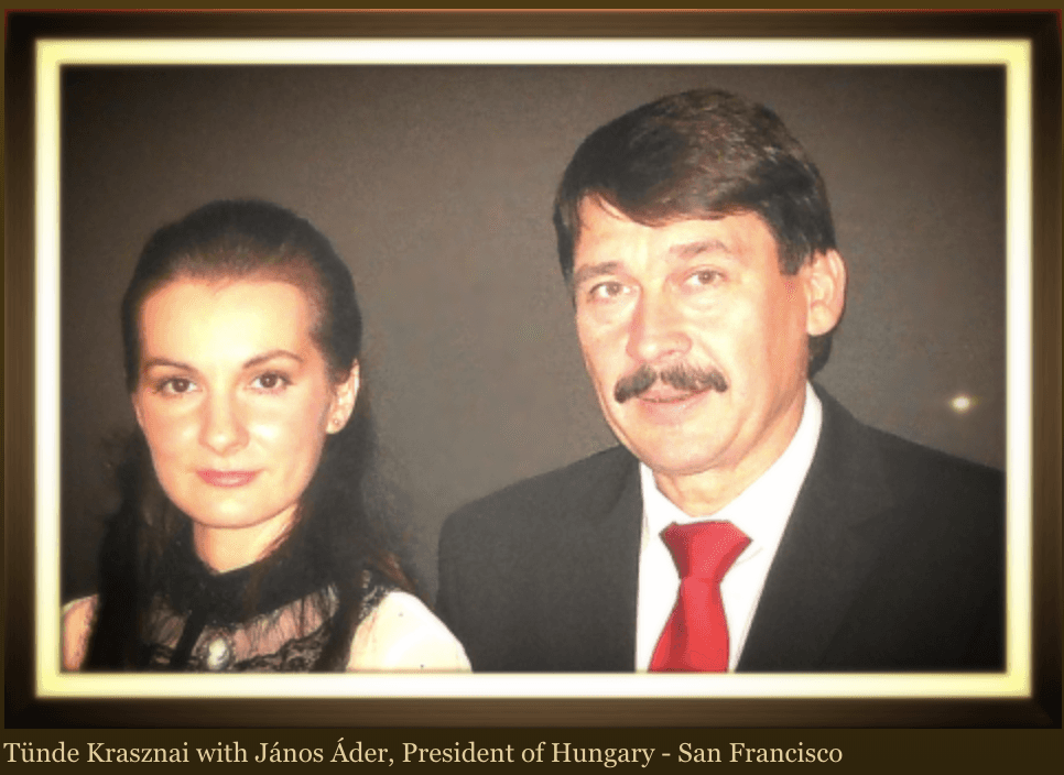 Tunde Krasznai with Ader Janos Tunde Krasznai with Ader Janos President of Hungary