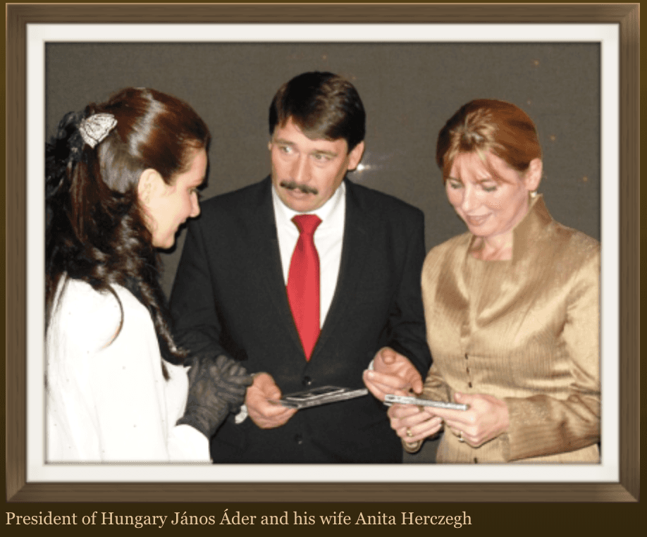 Krasznai Tunde Áder János elnökkel