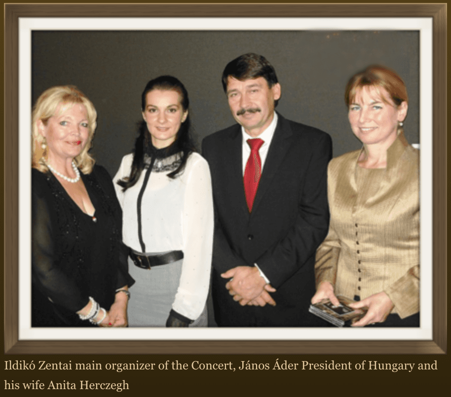 Tunde Krasznai with president of Hungary