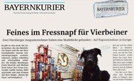 Das Bild zeigt einen Ausschnitt eines Presseartikels über Dinner for Dogs