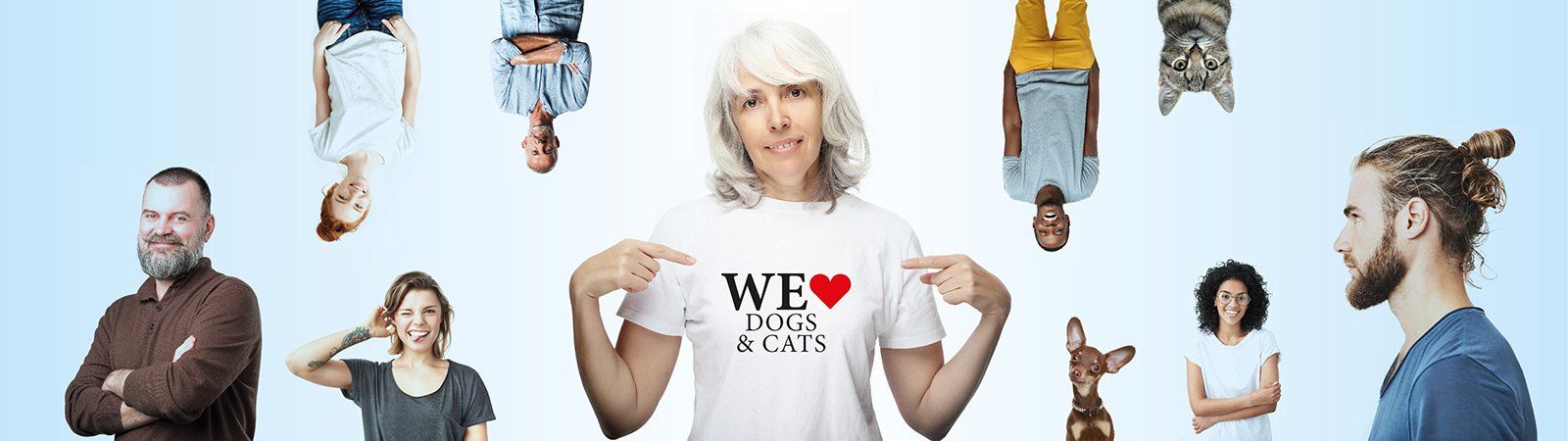 Das Bild zeigt Menschen mit dem T-Shirt-Aufdruck