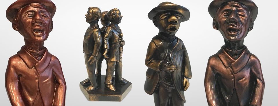 drei Finsterwalder Sängerknaben und Figurengruppe drei Finsterwalder Sängerknaben und Figurengruppe