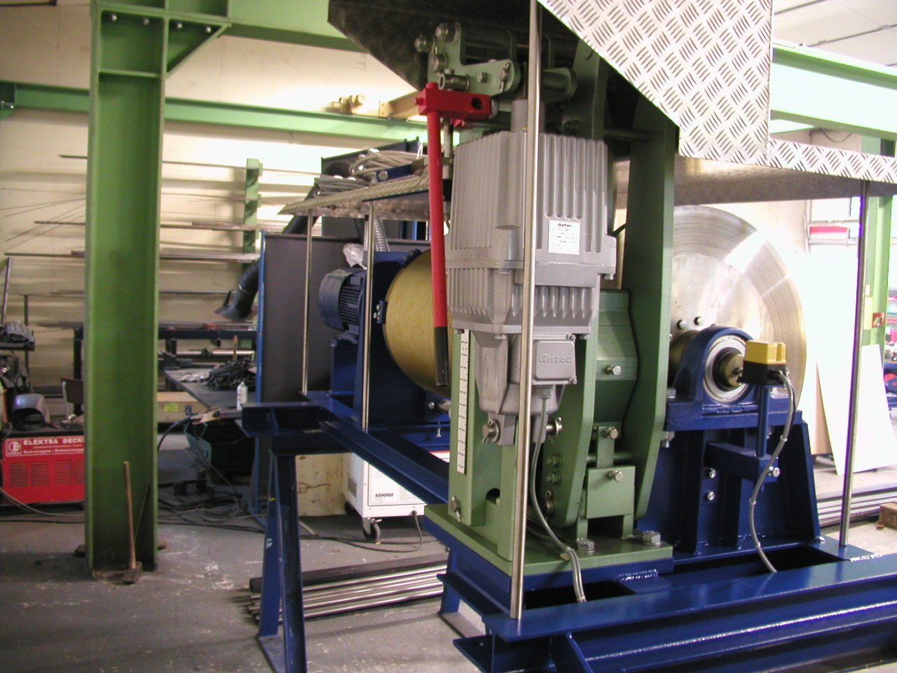 Amusement ride winch hand lever