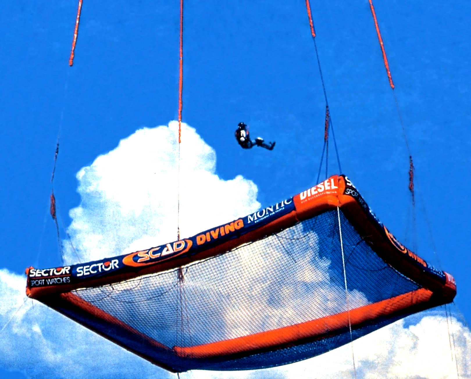 Branding on free fall net