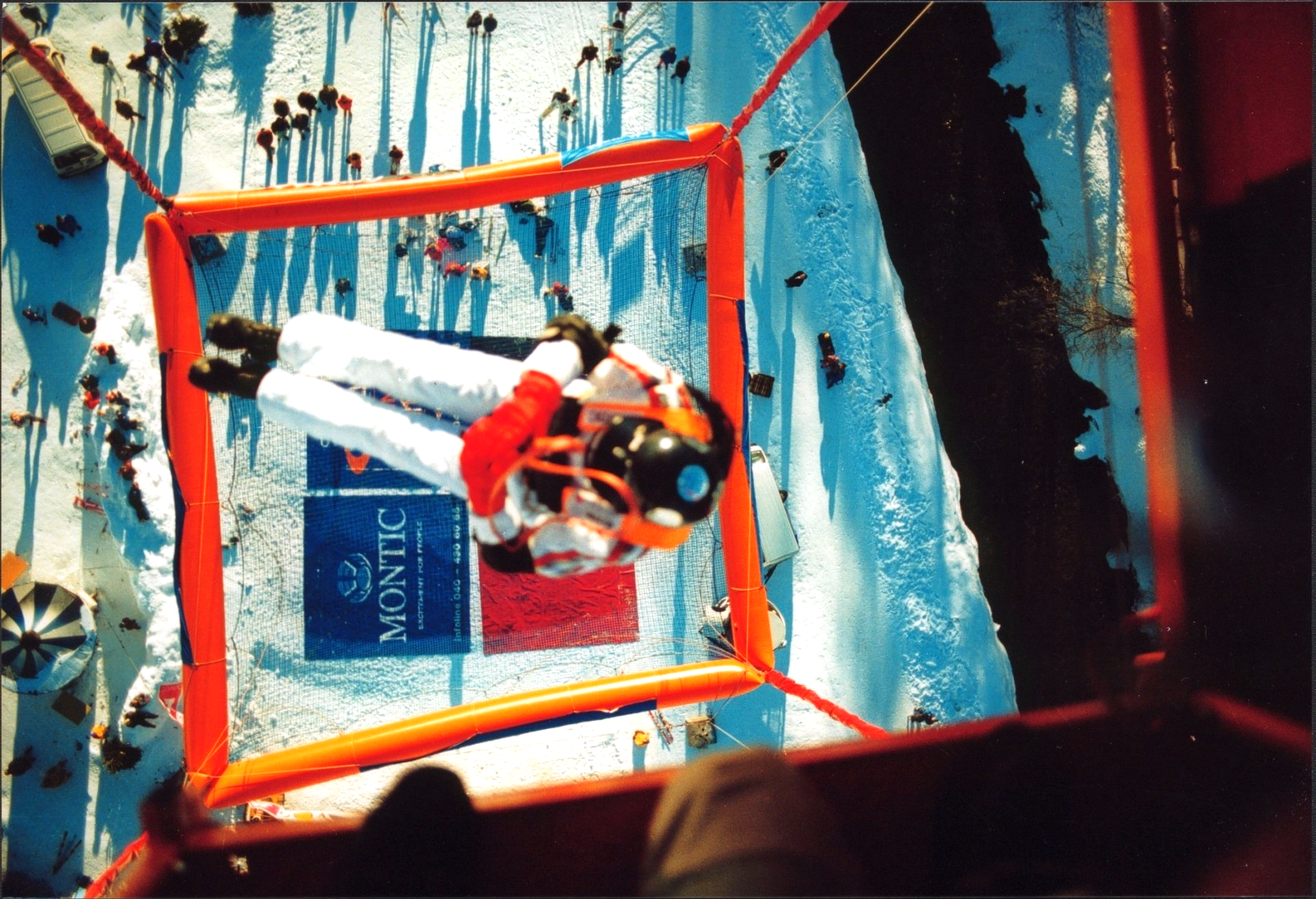 Girl in SCAD free fall over snow