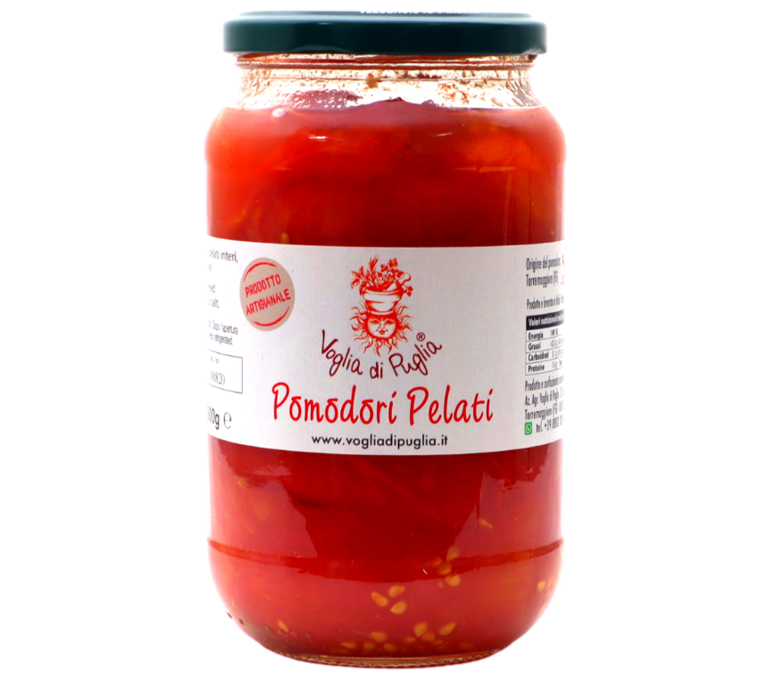 Pelati di Puglia pomodori tradizionali sodi e corposi Pomodori pelati Voglia di Puglia