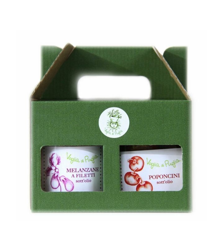 Confezione Idea Regalo 4 Pezzi Prodotti Tipici Artigianali in Olio Extra Vergine