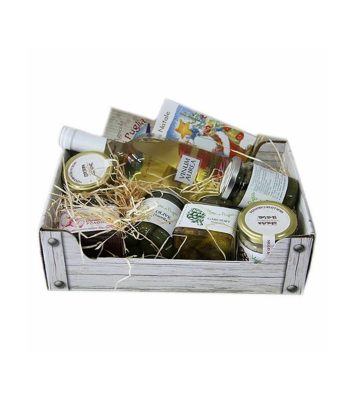 Cesto gourmet Natalizio Prodotti Tipici Artiginali in Olio Extra Vergine d'oliva