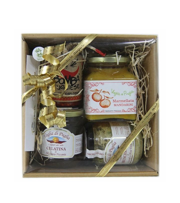 Cesto gourmet Natalizio Prodotti Tipici Artiginali in Olio Extra Vergine d'oliva