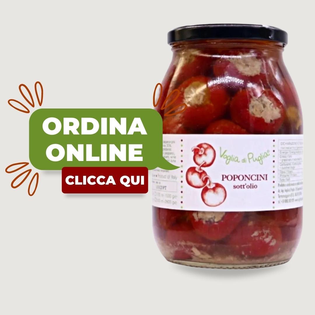 Acquista i prodotti Voglia di Puglia online Ordina online poponcini con tonno sott'olio Voglia di Puglia