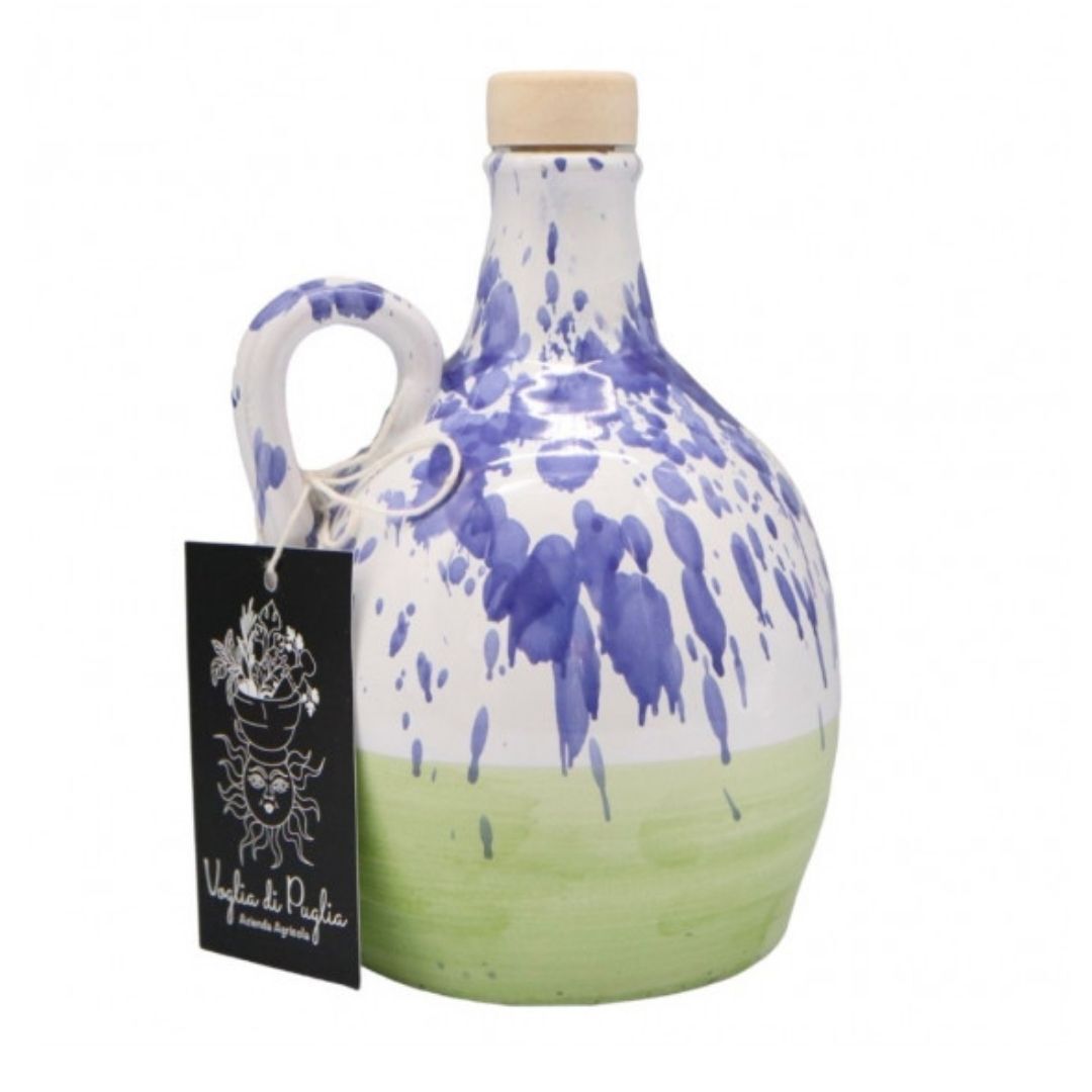 Idea Regalo Olio Extravergine Di Oliva Estratto In Giornata Di Raccolta Orcio In Ceramica Selezione Monovarietale Peranzana 500
