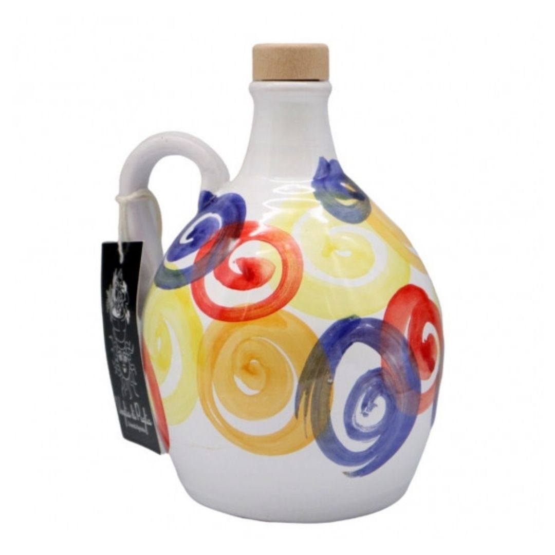 Olio Extravergine Di Oliva Selezione Monovarietale Peranzana Da Olive A Filiera Corta Orcio In Ceramica 500 Ml