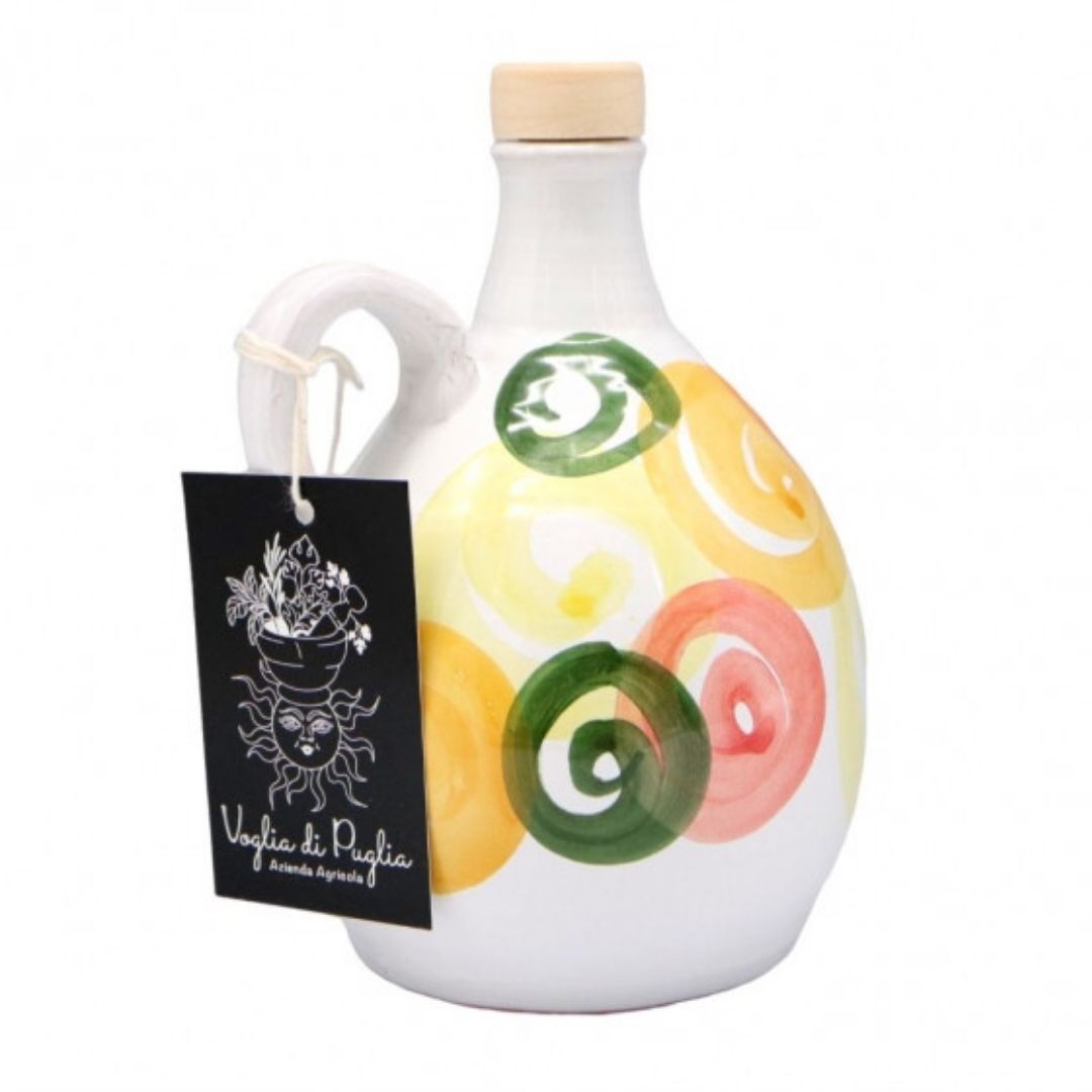 Olio Extravergine Di Oliva Monovarietale Peranzana Idea Regalo Orcio Ceramica 500 Ml