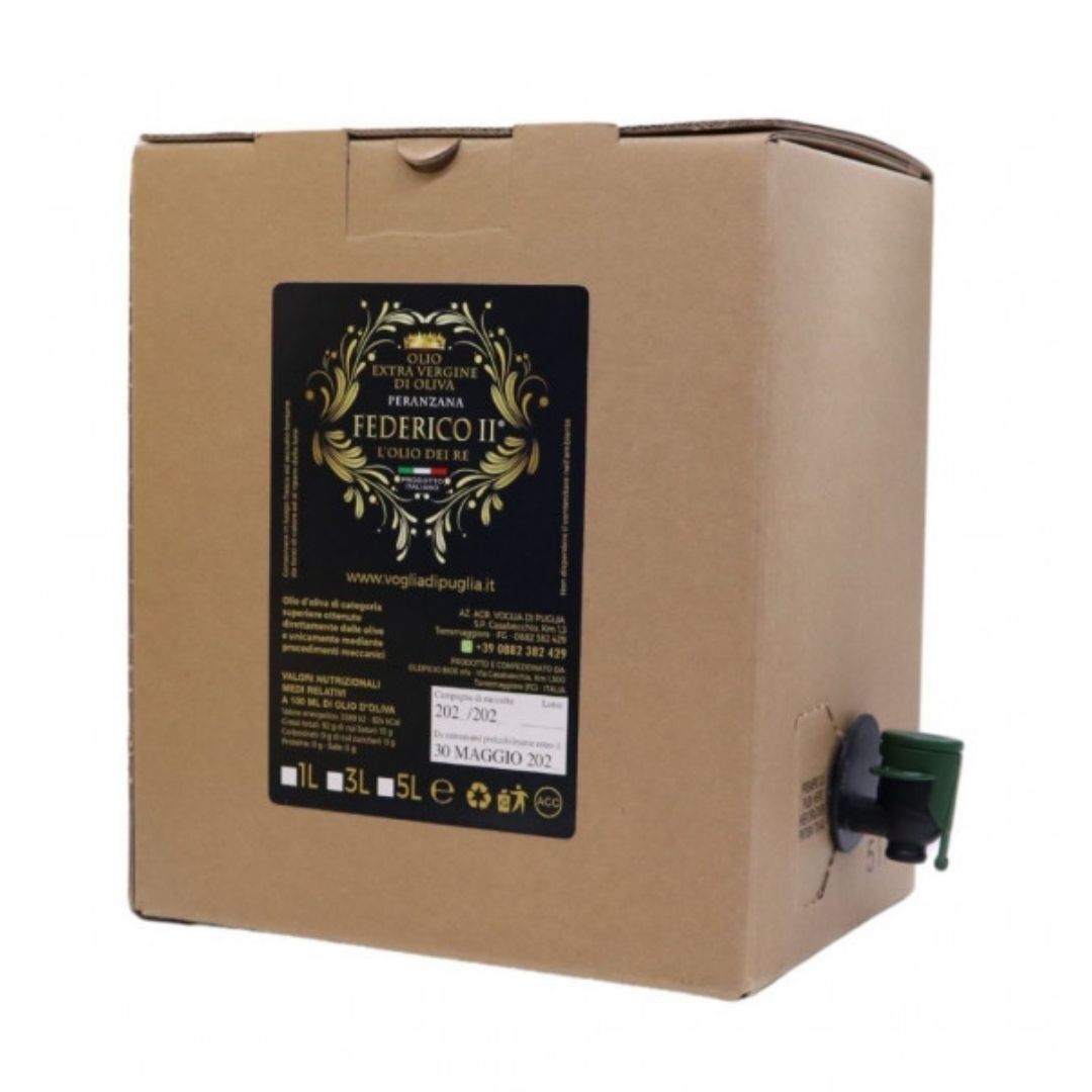 Voglia Di Puglia Olio Extravergine Italiano Da Olive Italiane Bag In Box Erogatore 3 Litri
