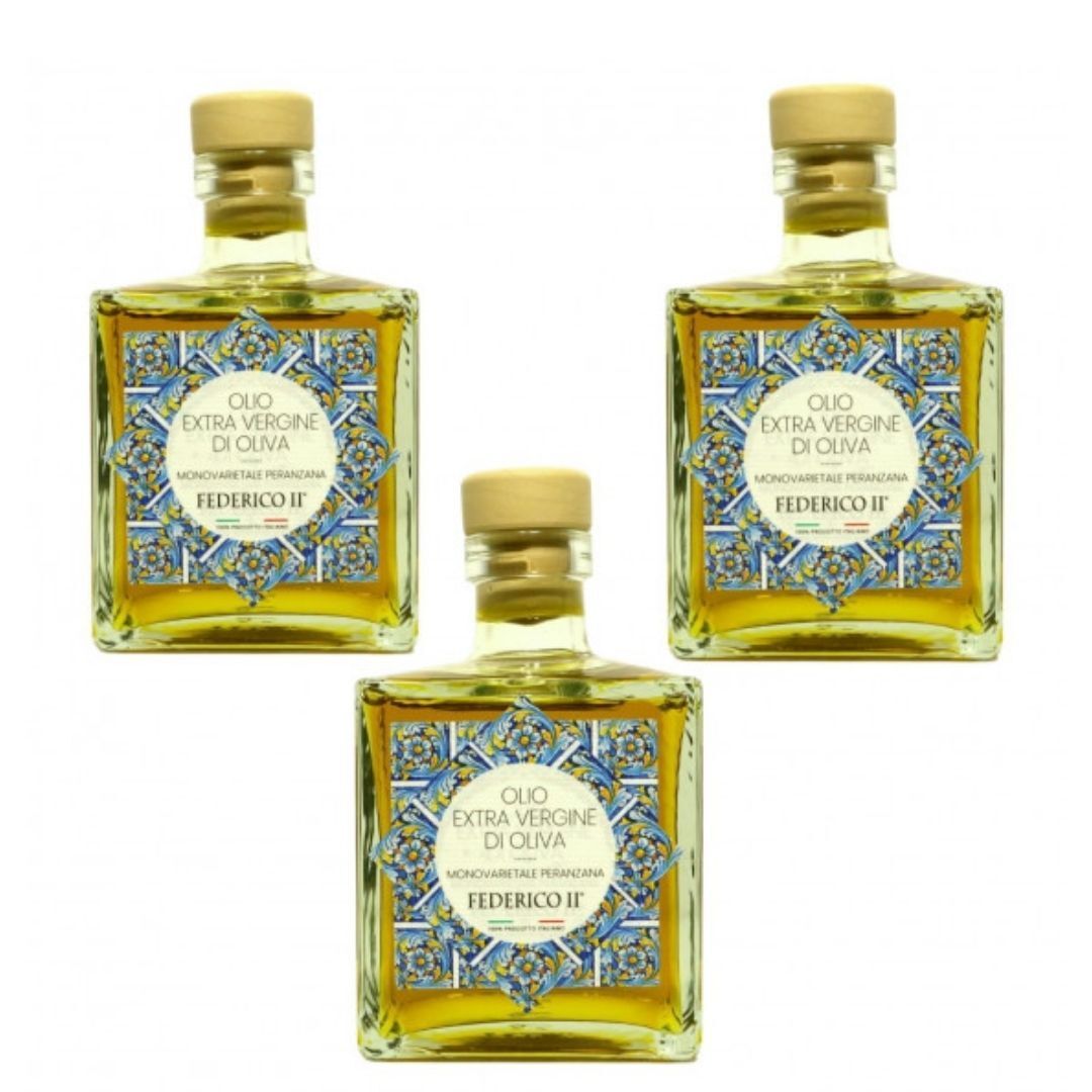 Voglia Di Puglia Olio Extravergine Di Oliva Italiano Monovarietale Peranzana Tappo Fungo Versatore 500 Ml 3 Bottiglie