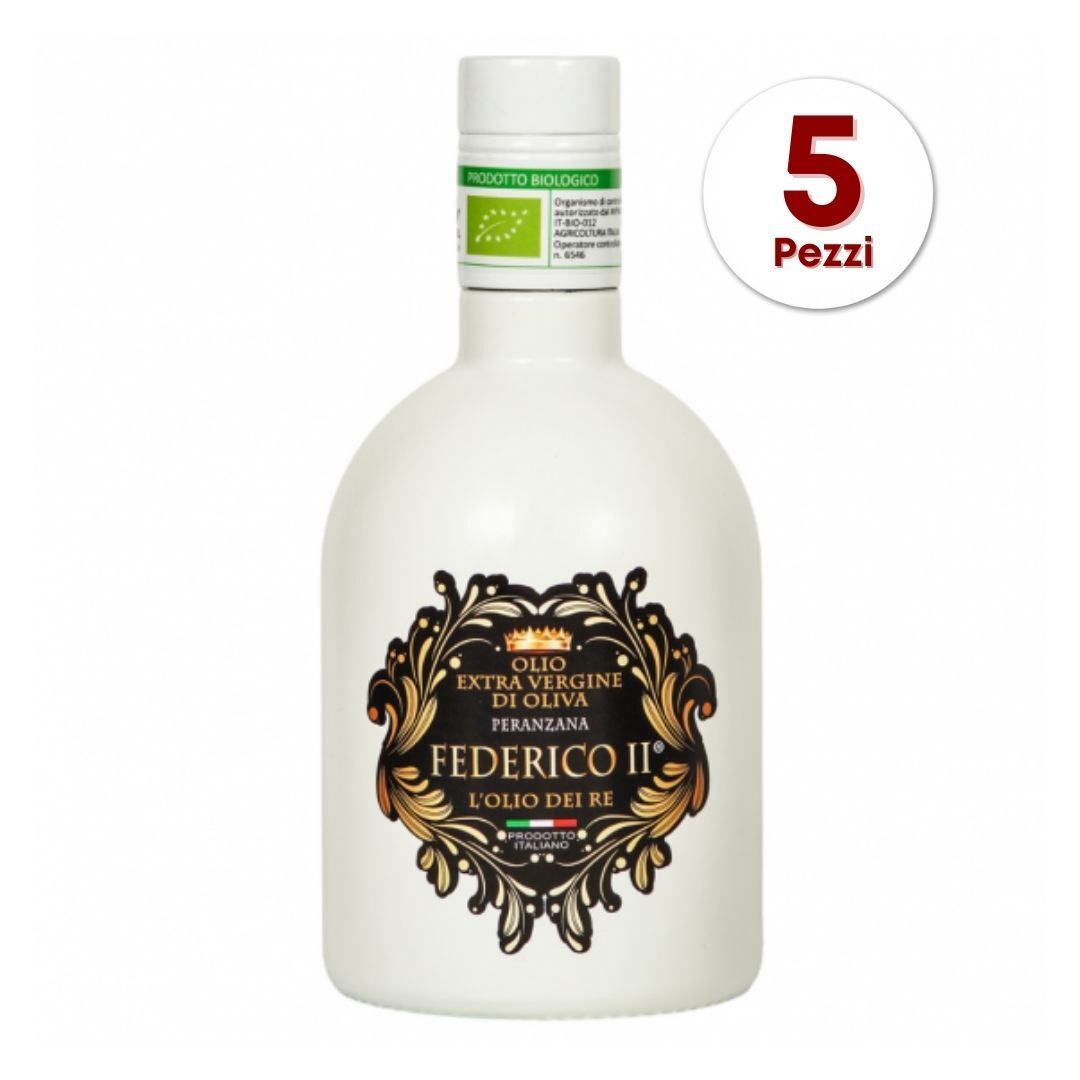 Voglia Di Puglia Olio Extravergine Di Oliva Italiano Monocultivar Peranzana Estratto A Freddo 5 Bottiglie