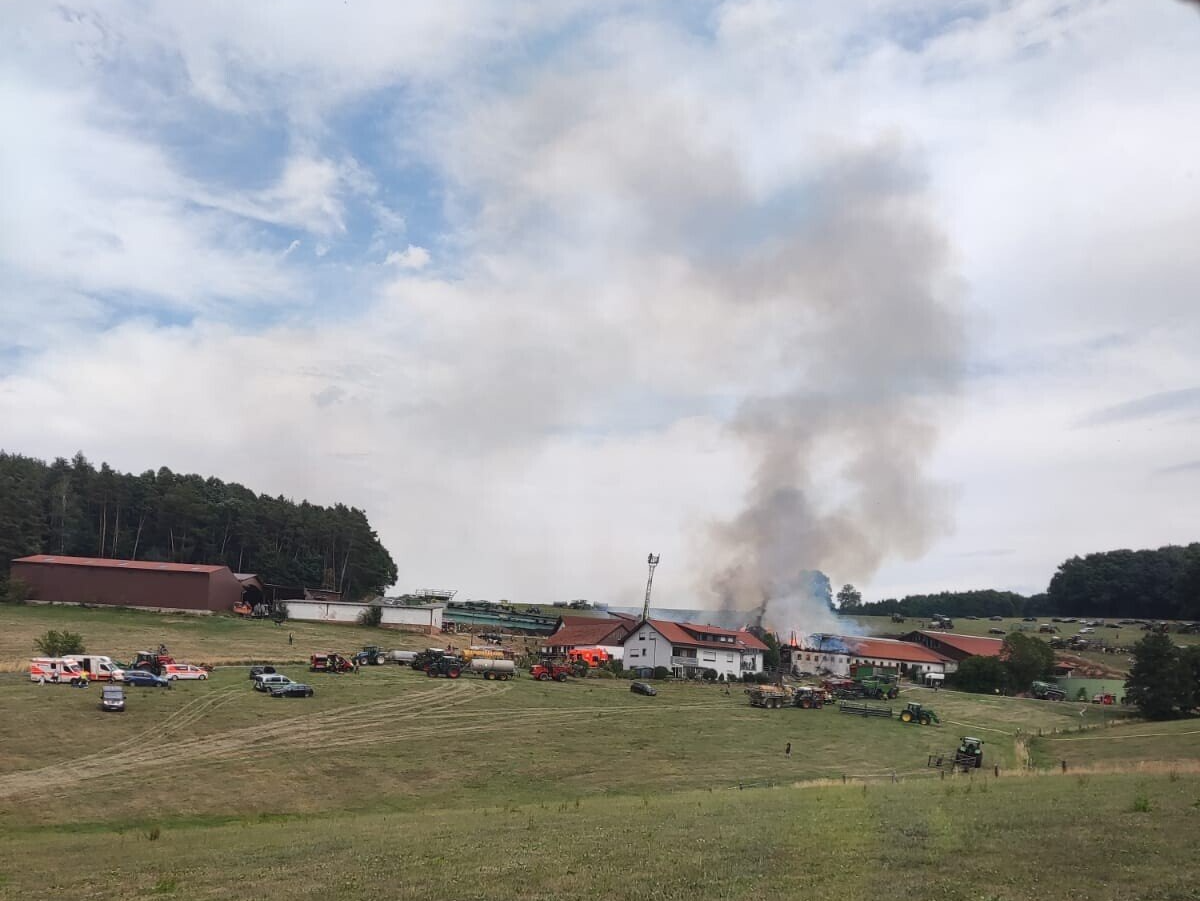 Sicht auf die Einsatzstelle auf Anfahrt Foto: L. Vogel