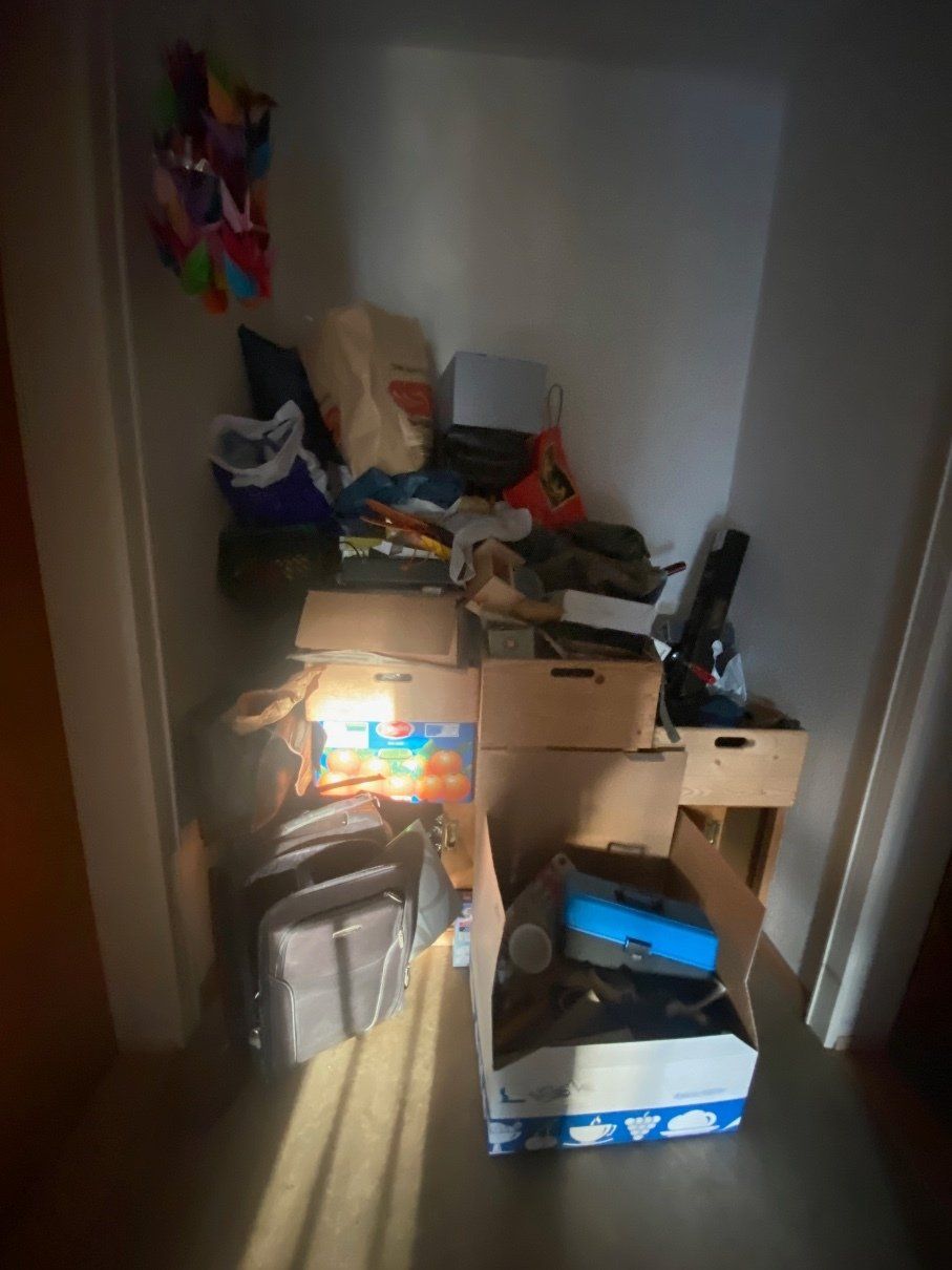 Messi/Haus Flurbereiche vor der Entrümpelung