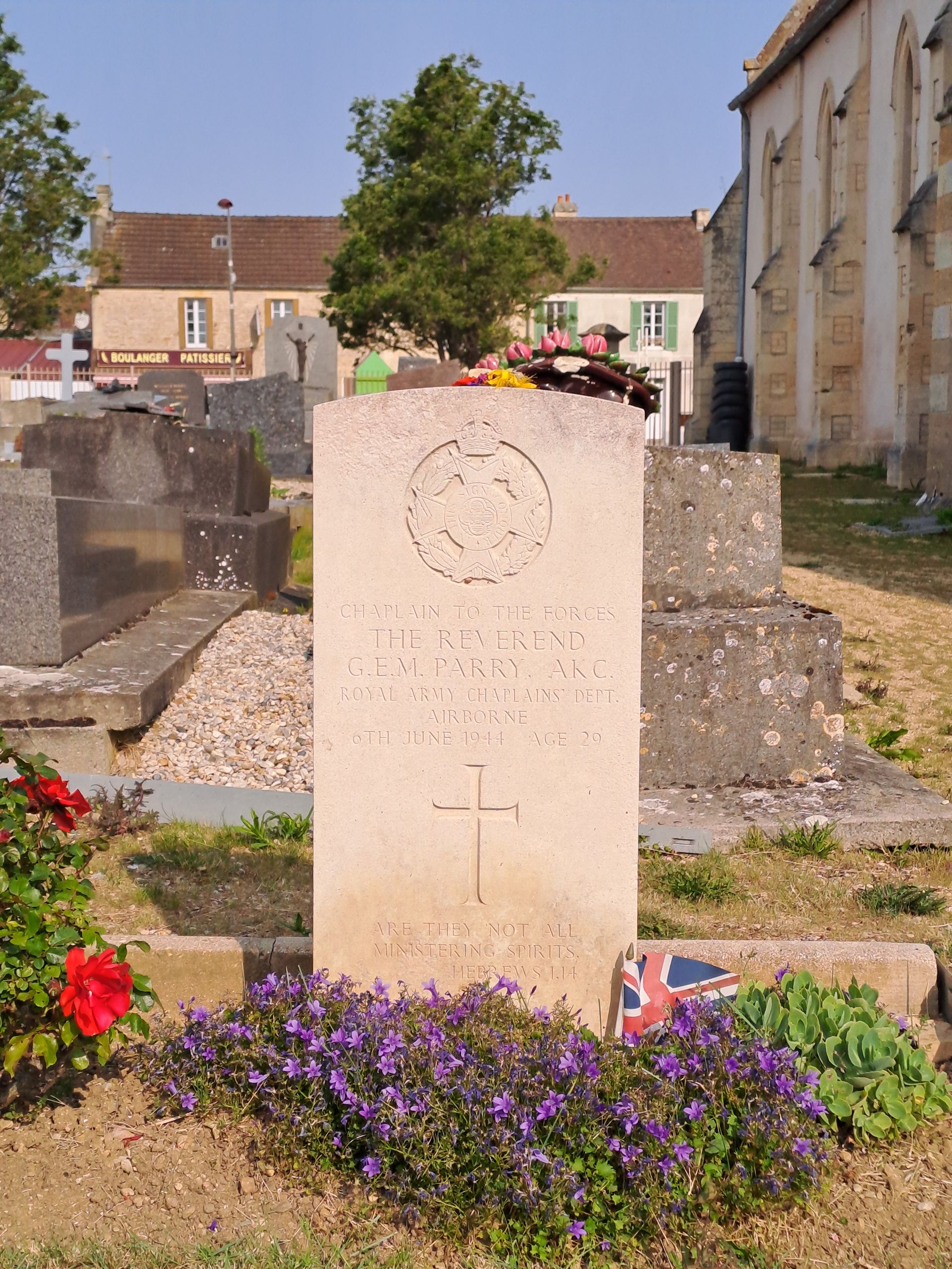 Gravestone at the civilian cemetery at Le Port