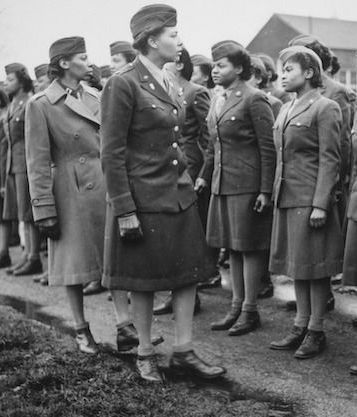 Major Charity Adams is inspecting her battalion.