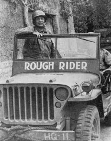 Teddy Roosevelt in his jeep