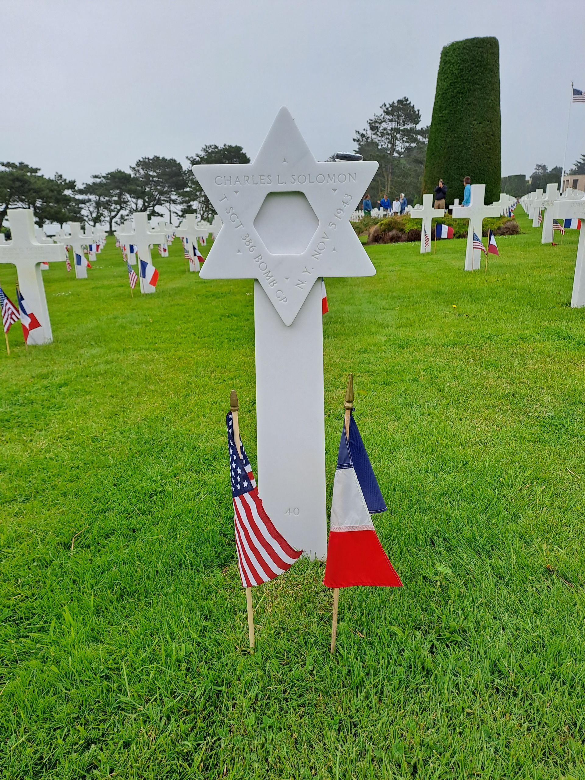 Gravestone of Charles Solomon after the rededication