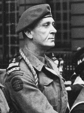 Commandant Philippe Kieffer proudly wearing his green beret