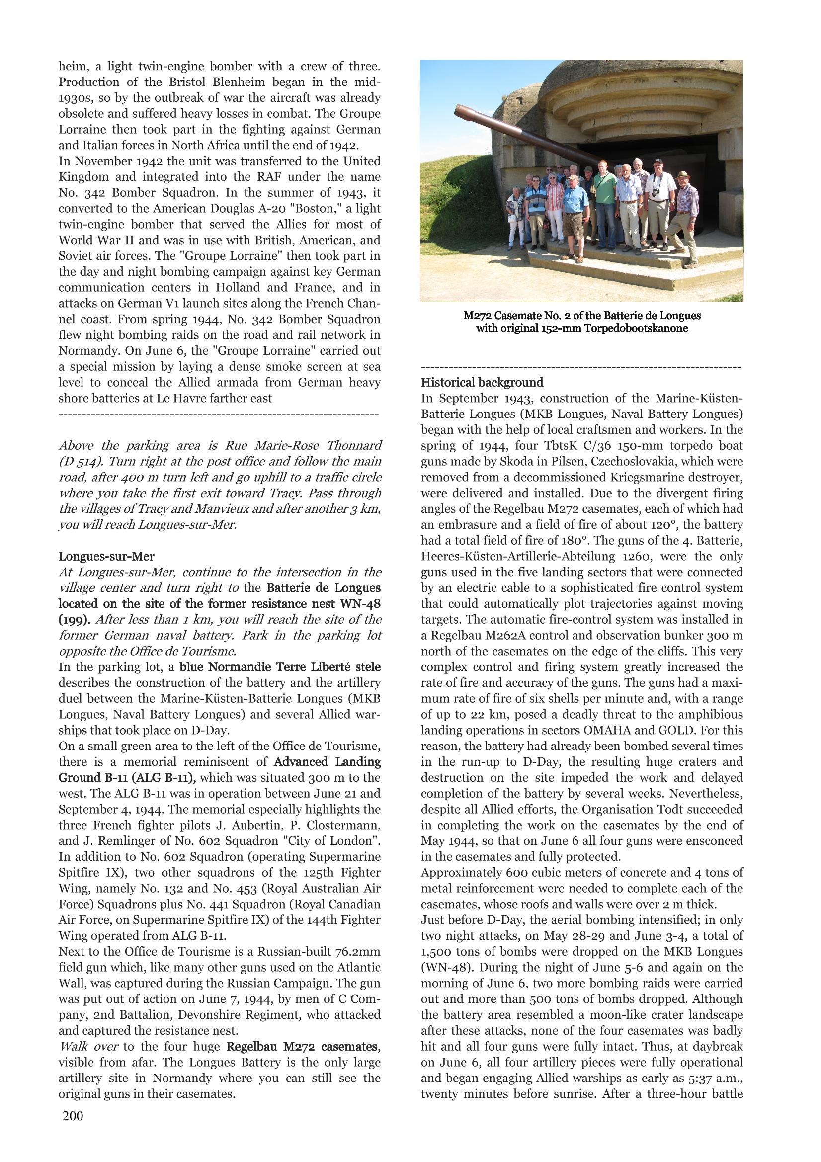 German tour group at Longes-sur-Mer battery