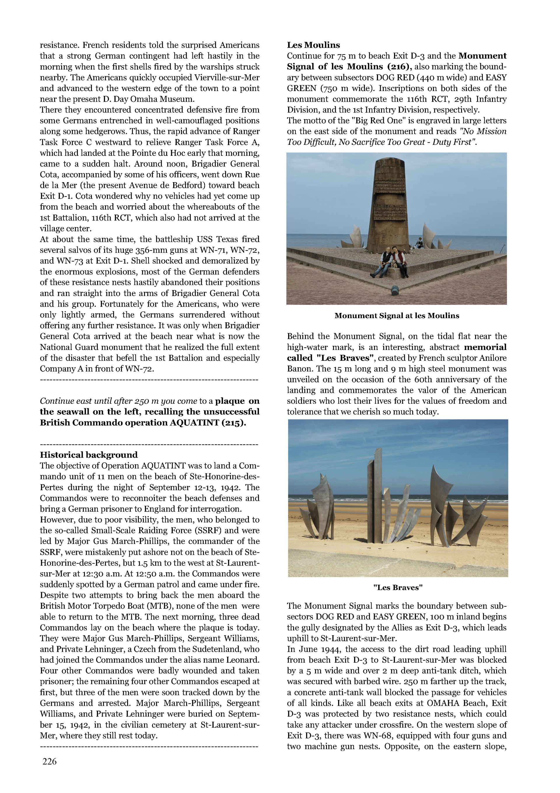 Tour group at the Monument at Les Moulins