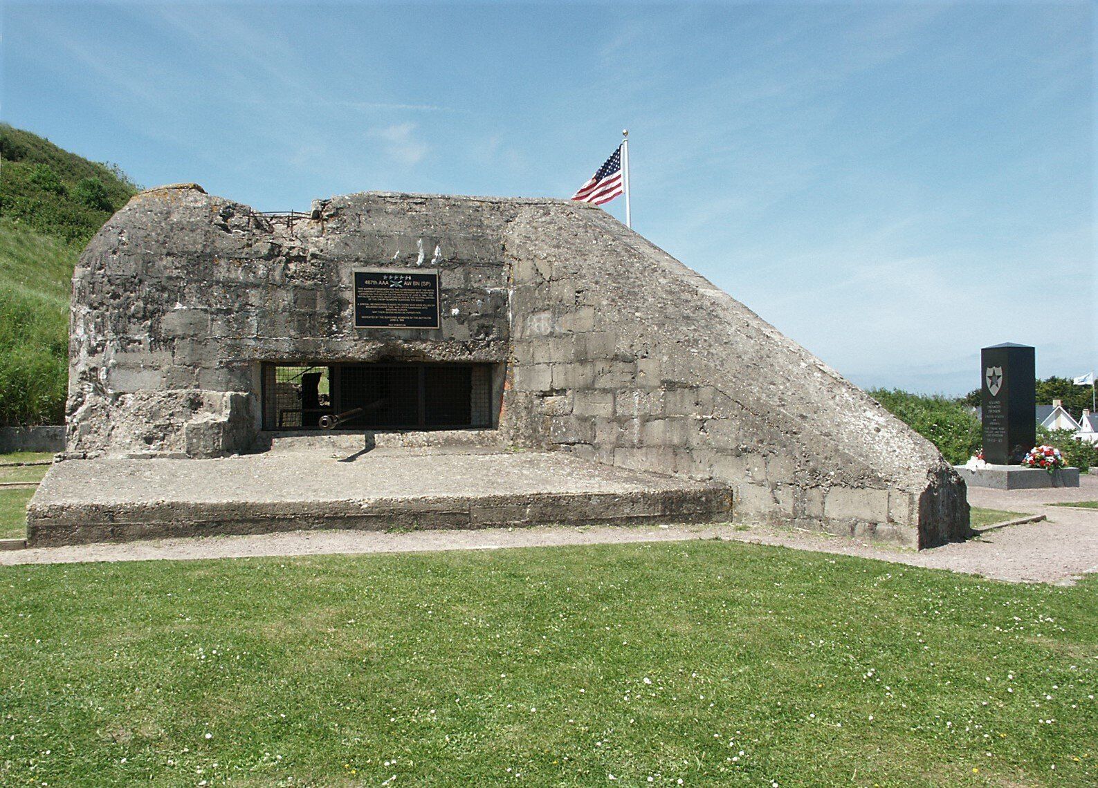 German casemate with 50 mm anti-tank gun still inside at WN 65