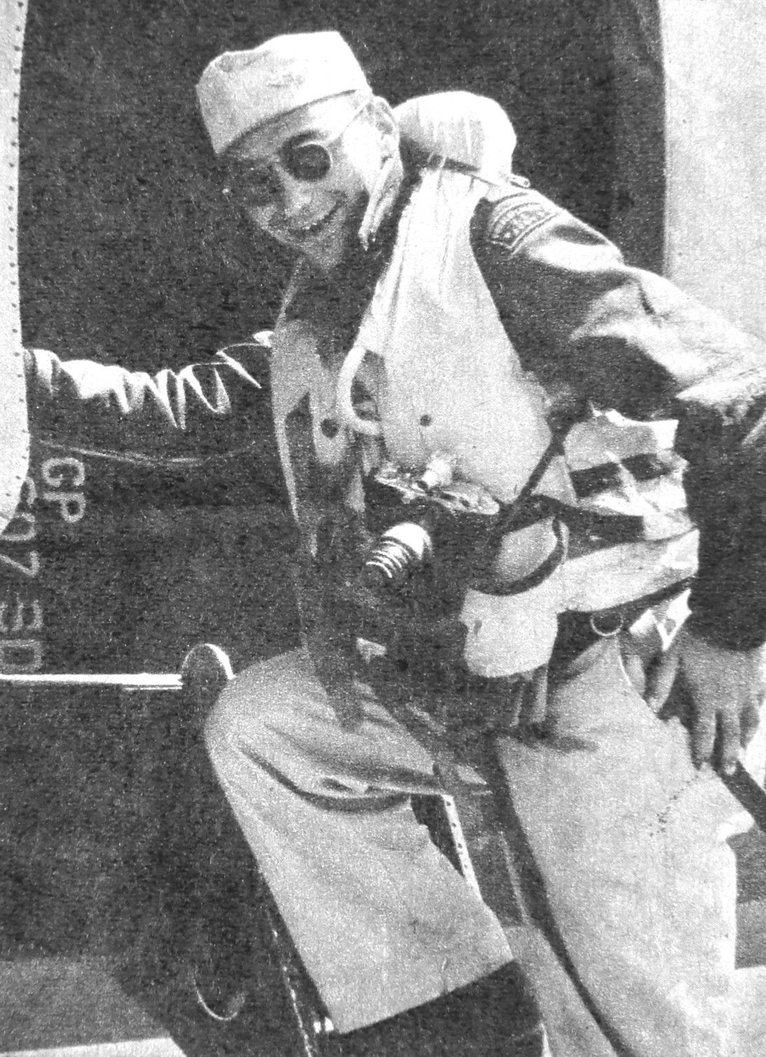 Pete Paris with Mae West lifesaver