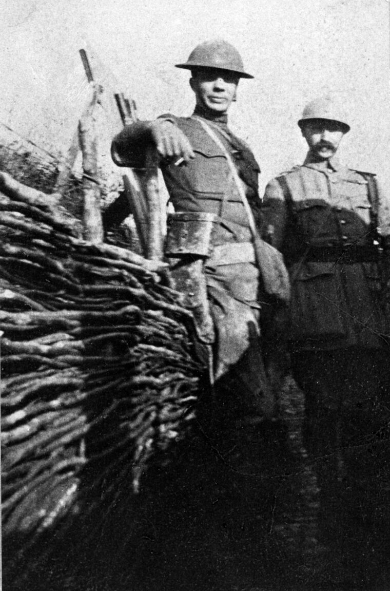 Teddy Roosevelt as an officer in the AEF during WW1