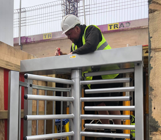 turnstile installation, commercial, events and security access.