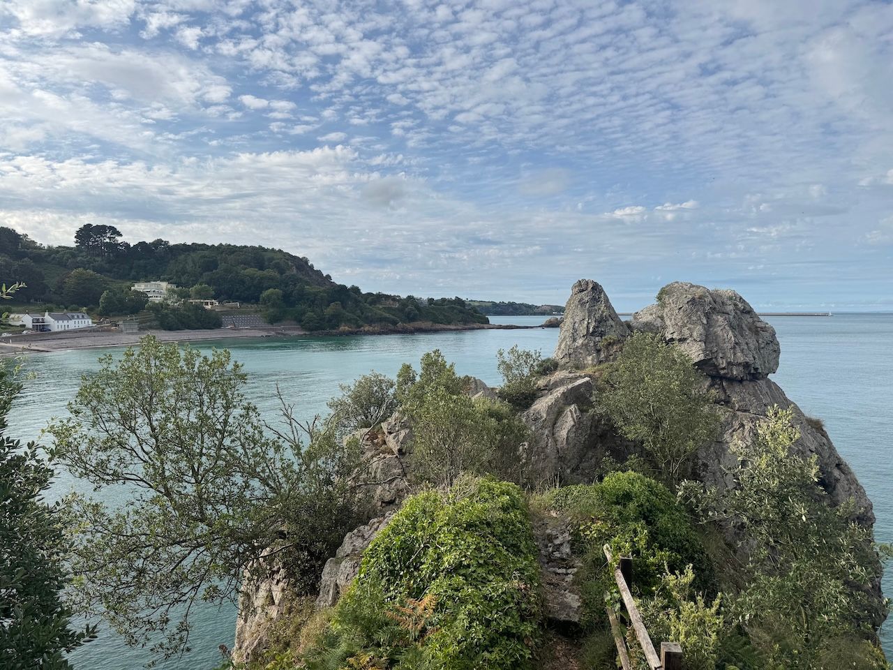 The sea and some rocks in Jersey