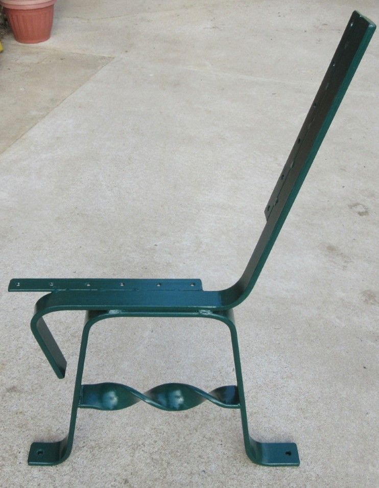 Piètement de banc en métal en vert Piètement de banc en métal en vert