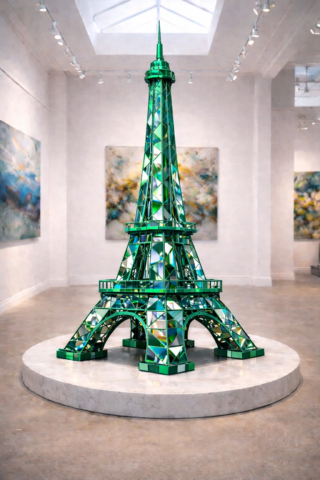 THE GREEN TOWER WITH GLASS AND MIRRORS