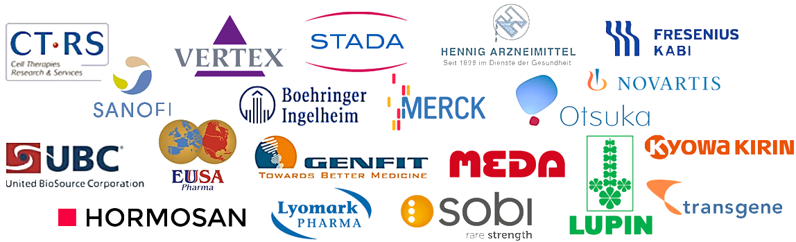 Kollage mit Logos verschieder Pharmafirmen