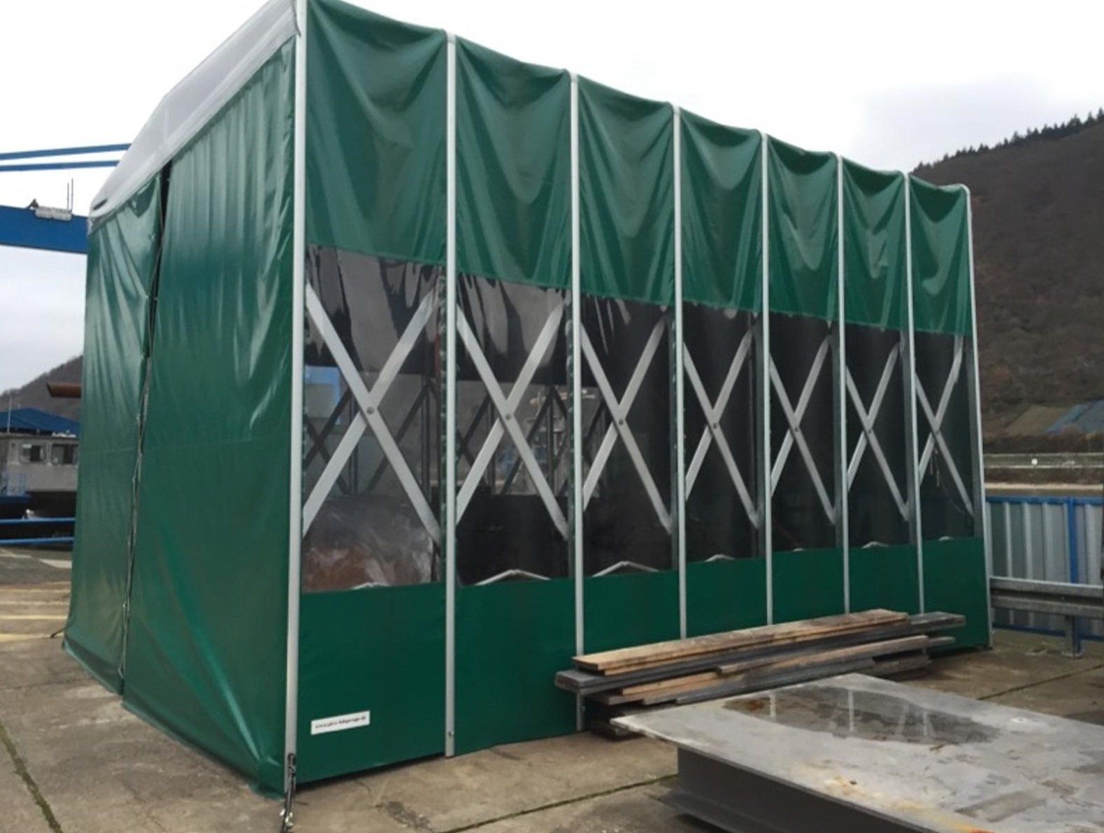 Lager, Industrie, Halle, mobil Garage, Überdachung