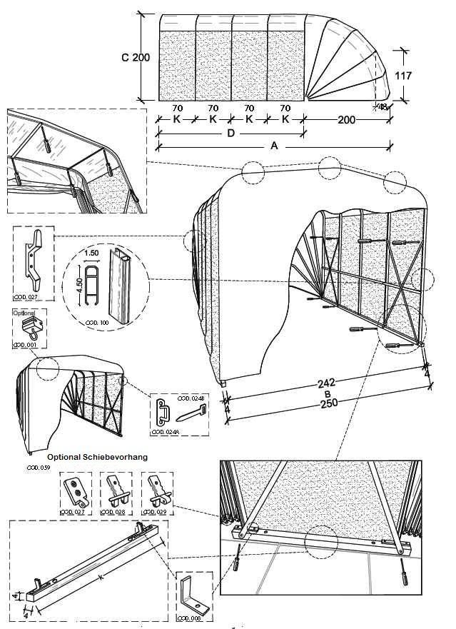Garage, Carport, Unterstand, Zeltgarage, Klappgarage