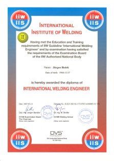 Internationaler IIW-Schweißfachingenieur