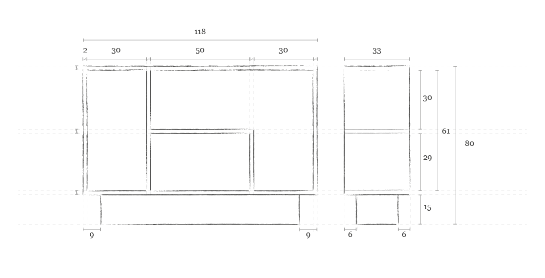 Through : console étagère Through