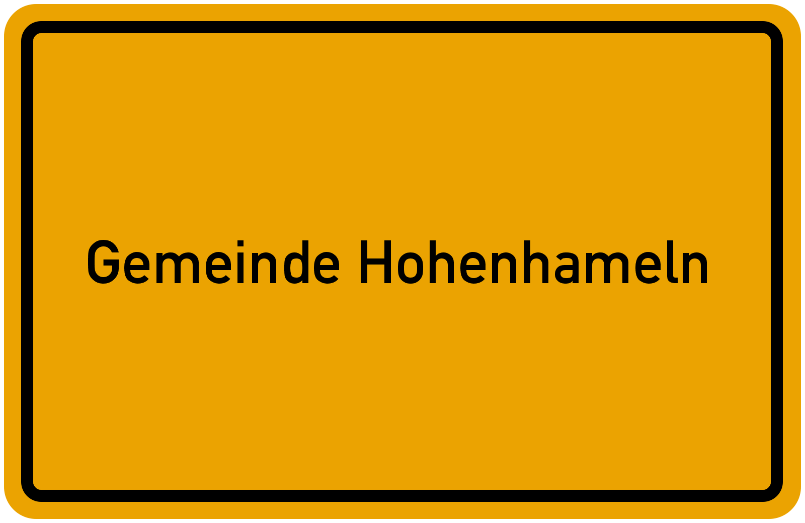 Grafik Ortsschild Gemeinde Hohenhameln Freie Wähler PB