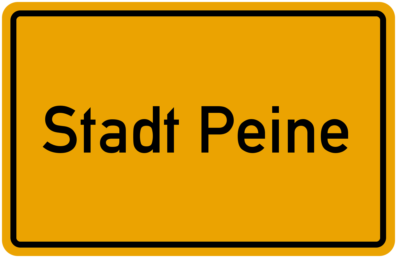 Grafik Ortsschild Stadt Peine Freie Wähler PB