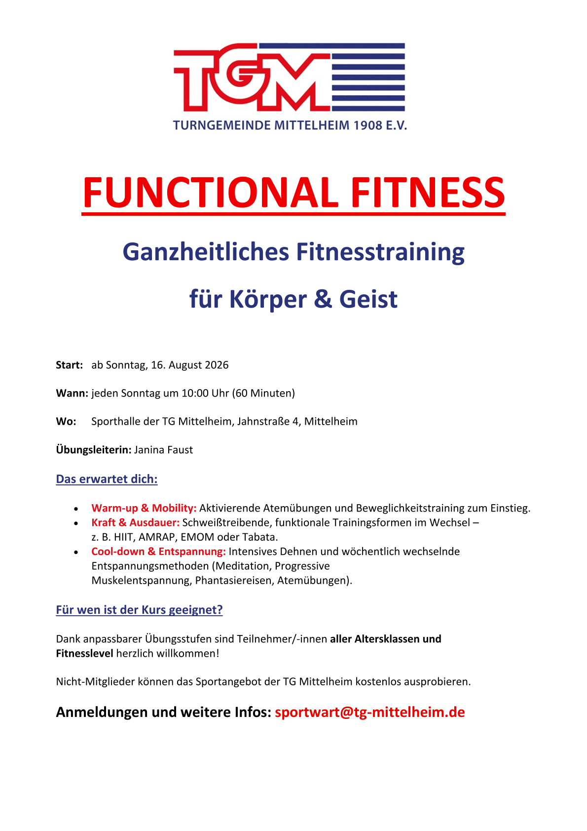 Functional Fitness Flyer